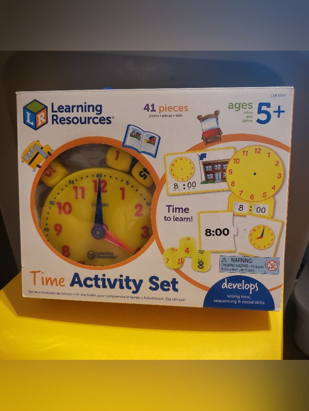 Time Activity Set - Kid's Clock Learning Toy